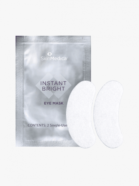 SkinMedica Instant Bright Eye Mask in branded component on a light gray background